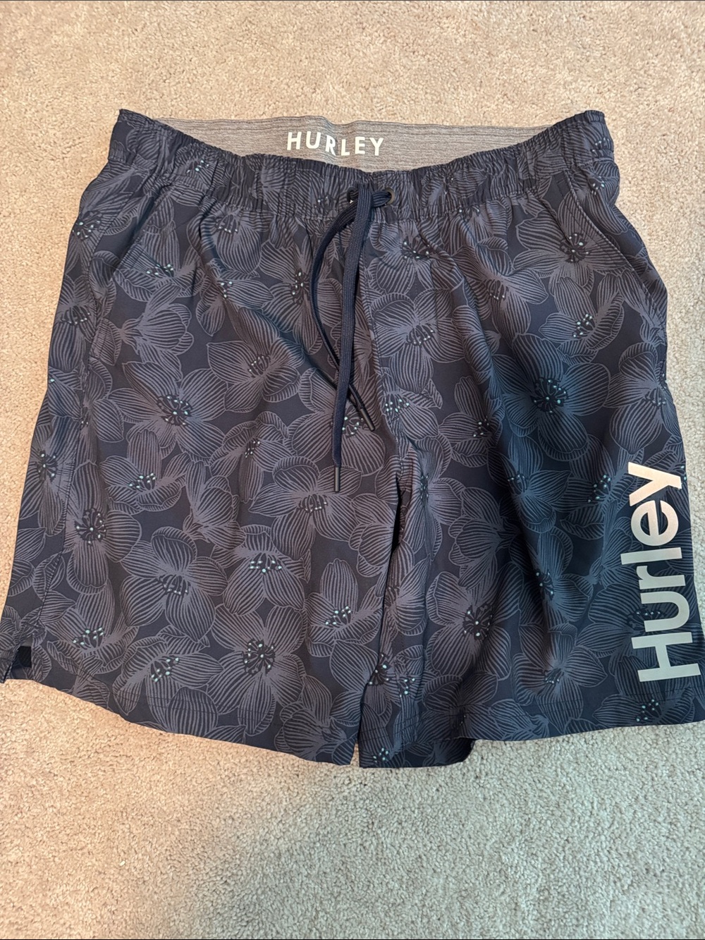 Hurley Black Floral Hybrid Shorts